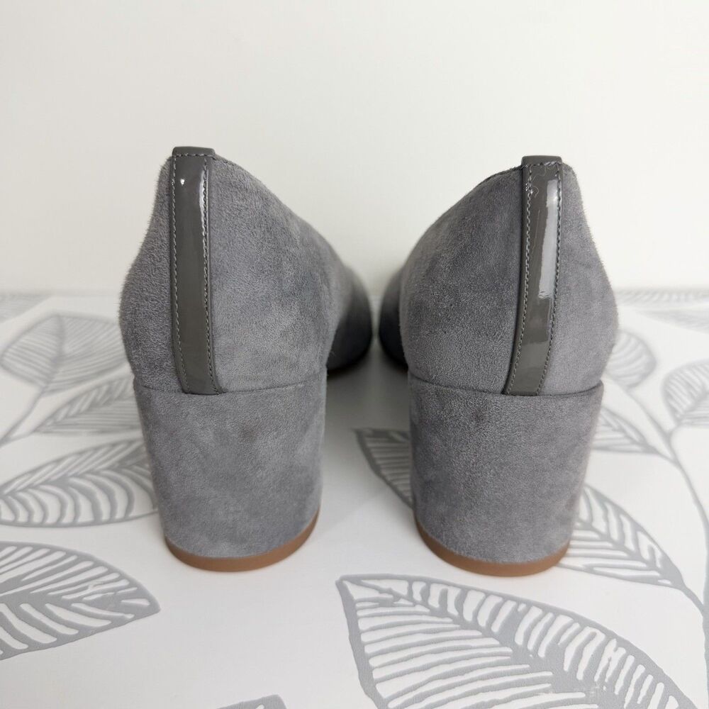 Margaux The Block Heel Gray Suede Heels Pumps Women’s 36.5M / US 6.5 - Picture 4 of 11